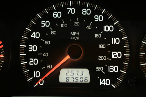 Volvo Speedometer Volvo S70 Speedometer car odometer stock pictures, royalty-free photos & images