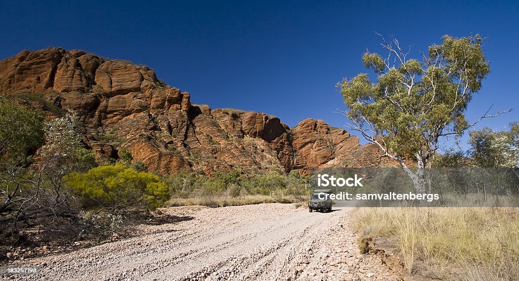 Bungle Bungles 4WD A 4WD traversing the northern section of Purnululu National Park (The Bungle Bungles) in northeastern Western Australia. Australia Stock Photo