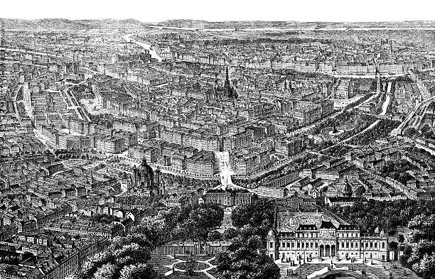 istock Engraving city of Vienna, Austria from 1870 183257490