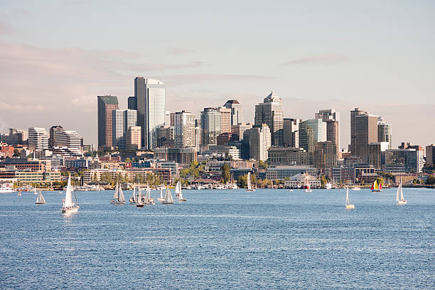 istock Sailboat Ragata with Downtown Seattle in the Background 183258172