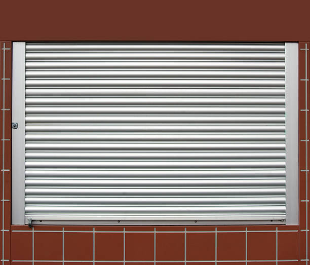 istock Closed Rolling steel doors 183258315