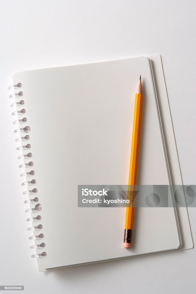 ブラ��ンクスパイラルノートと鉛筆 - からっぽのロイヤリティフリーストックフォト