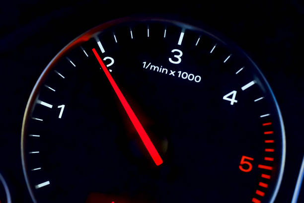 istock Car's dashboard.Modern car dashboard panel at night time.Closeup,selective focus. 1832593948