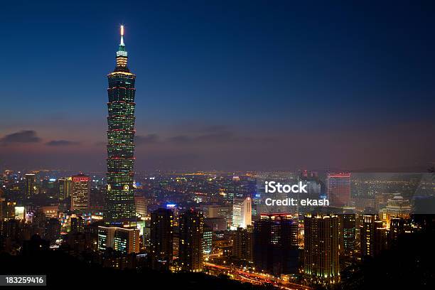 Gorgeous Taipei City At Night Stock Photo - Download Image Now - Architecture, Asia, Building Exterior