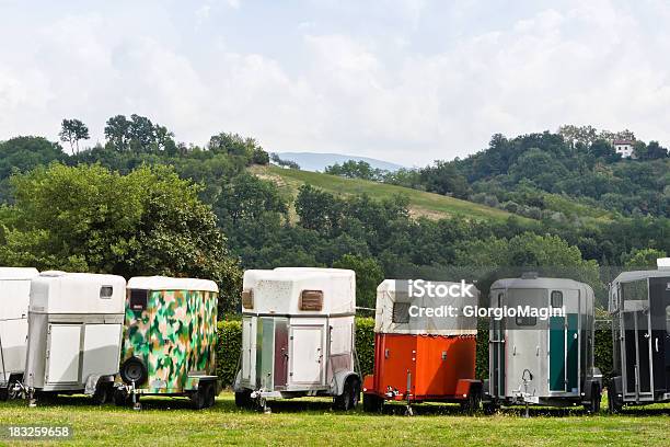Horse Trailers In Tuscany Italy Stock Photo - Download Image Now - Horse Trailer, Cloud - Sky, Herb