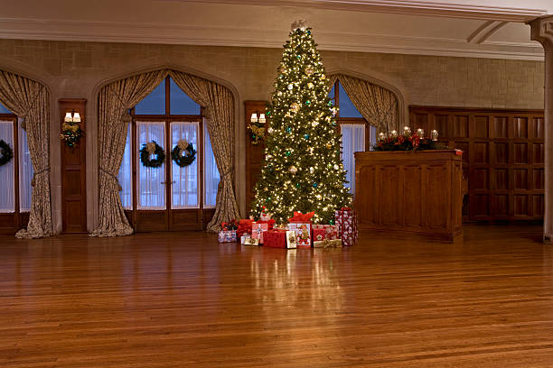Christmas tree in 1900's period house