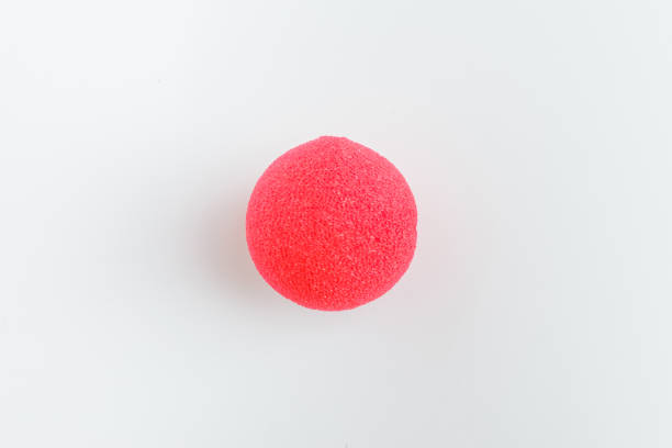 istock Red foam nose on a white background. Red nose day concept. 1832600129