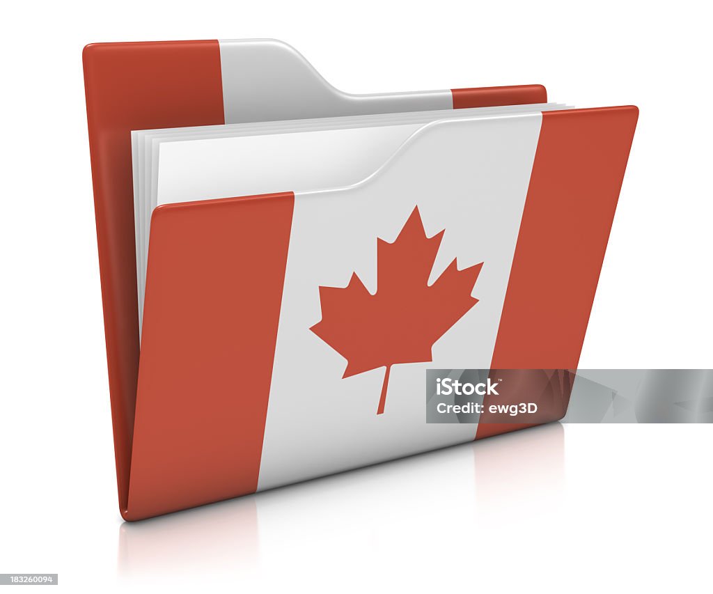 Icona di cartella Bandiera-Canada - Foto stock royalty-free di Affari