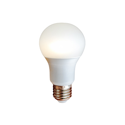 LED light bulb on isolated white background.Energy saving concept.