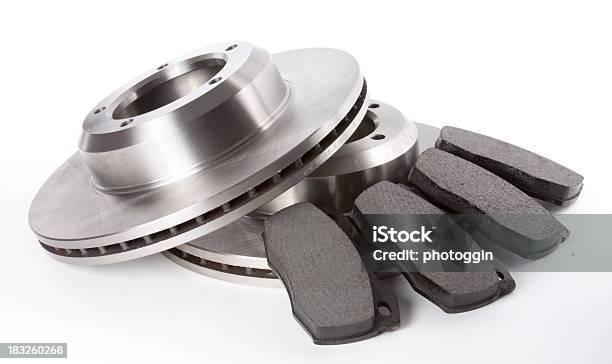 Full Set Brake Discs And Pads Stock Photo - Download Image Now - Brake Pad, Car, Brake
