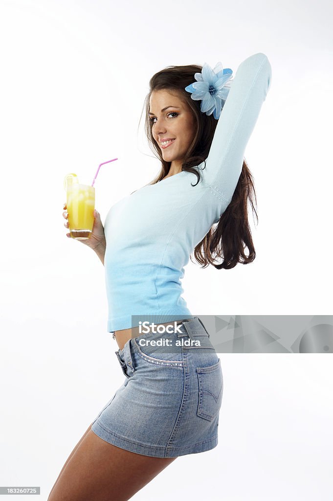 Menina com flor - Foto de stock de Beber royalty-free