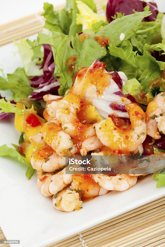 Salade de crevettes au piment doux - Photo de Aliment libre de droits