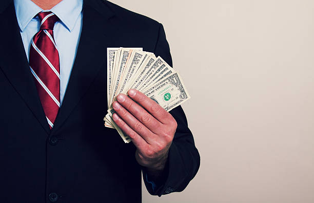 istock Business Man Holding Money 183260899