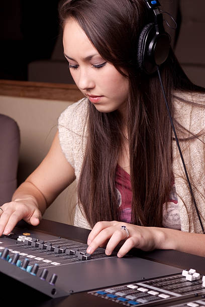 istock Woman in sound room 183261122