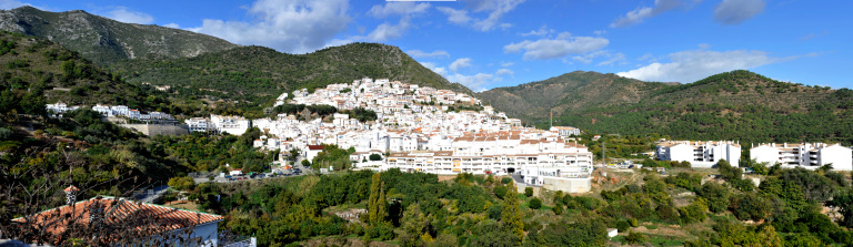 Ojen. A Spanish white village in the mountains near Marbella. Large file.