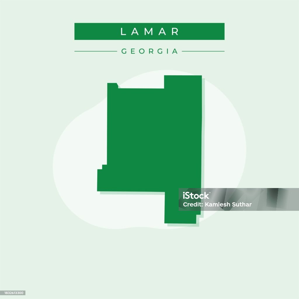 Lamar Map Vector Illustration Vector Of Lamar Map Georgia Stock Illustration ...