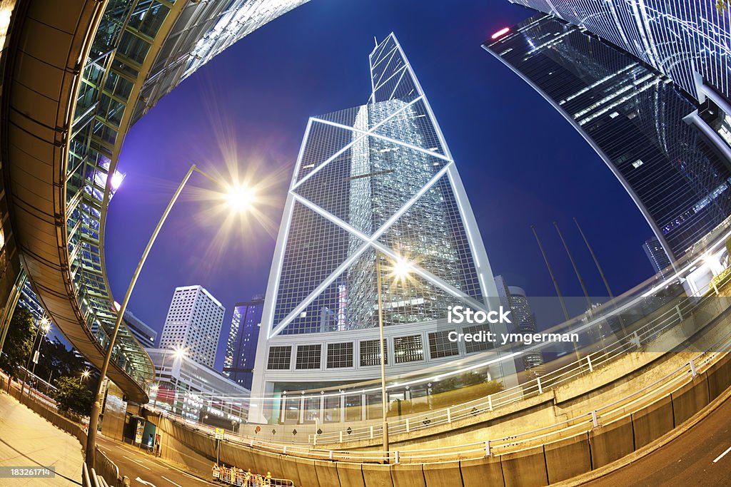Vista Fisheye di grattacieli - Foto stock royalty-free di Organizzazioni aziendali