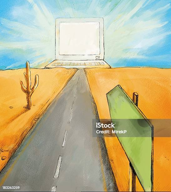 Computer Age Stock Illustration - Download Image Now - Desert Area, Poster, Business