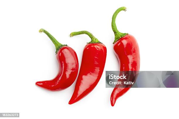 Hot Chili Peppers Stock Photo - Download Image Now - Chili Pepper, Red Chili Pepper, Cut Out