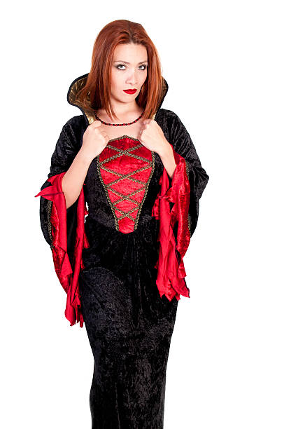 istock Beautiful Woman in a Costume Isolated on White 183263342
