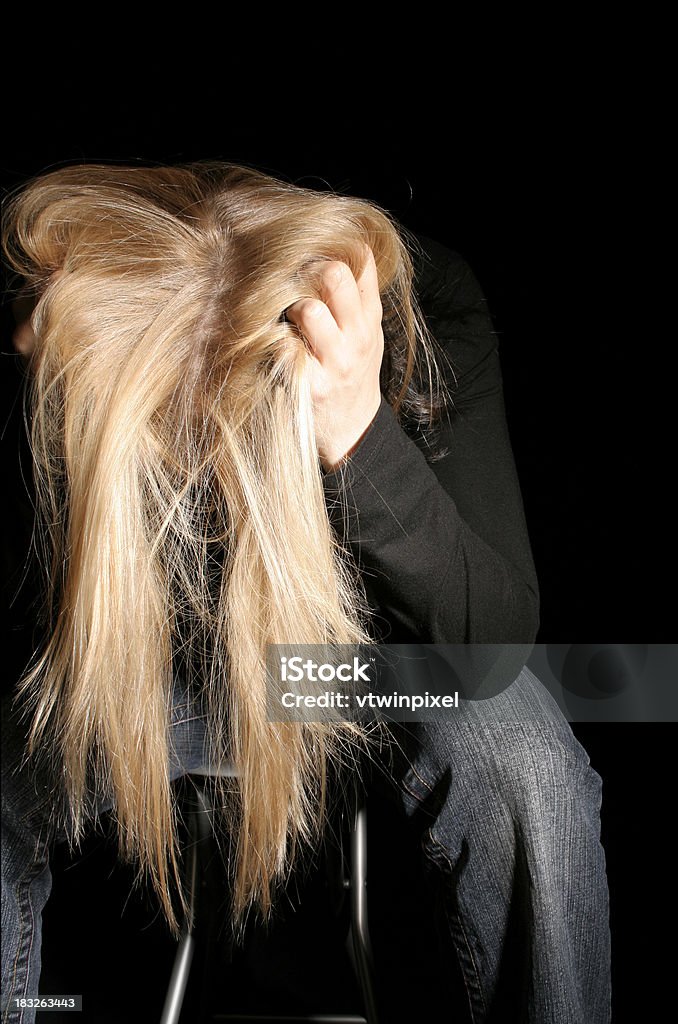 Depressione-Frustrazione - Foto stock royalty-free di Adulto