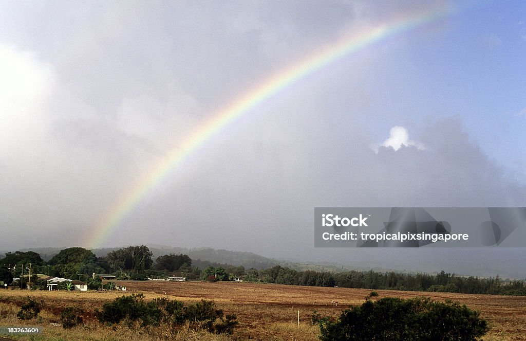 USA Hawai Molokai, Mauna Loa, Rainbow. - Foto de stock de Arco iris libre de derechos