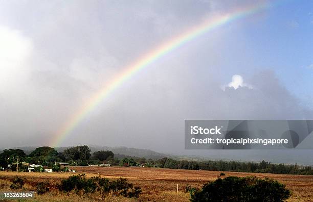 Usa Hawaii Molokai Mauna Loa Rainbow Stock Photo - Download Image Now - Backgrounds, Hawaii Islands, Horizontal