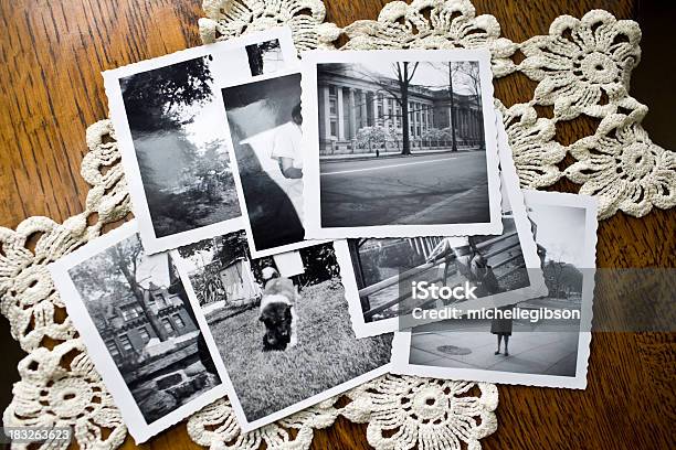 Collection Of Old Black And White Photographs Stock Photo - Download Image Now - Photograph, Photography, Heap