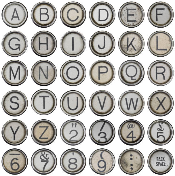 istock Full alphabet and numbers from grungey typewriter 183263671