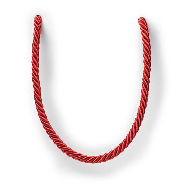 string rouge sur fond blanc - handle photos et images de collection