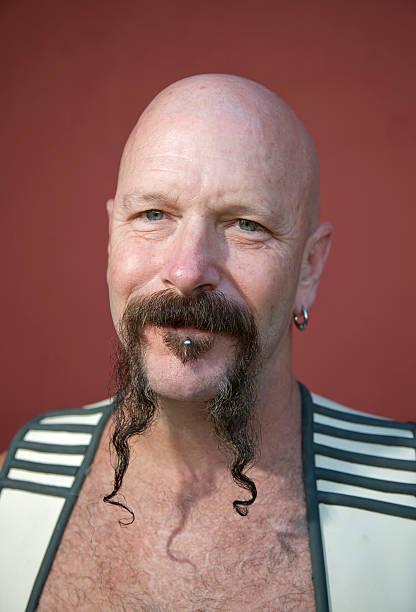 wąsy człowiek portret - labret zdjęcia i obrazy z banku zdjęć