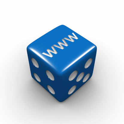 www sign on dice - Highres 3d rendering with realistic shadows & reflections.