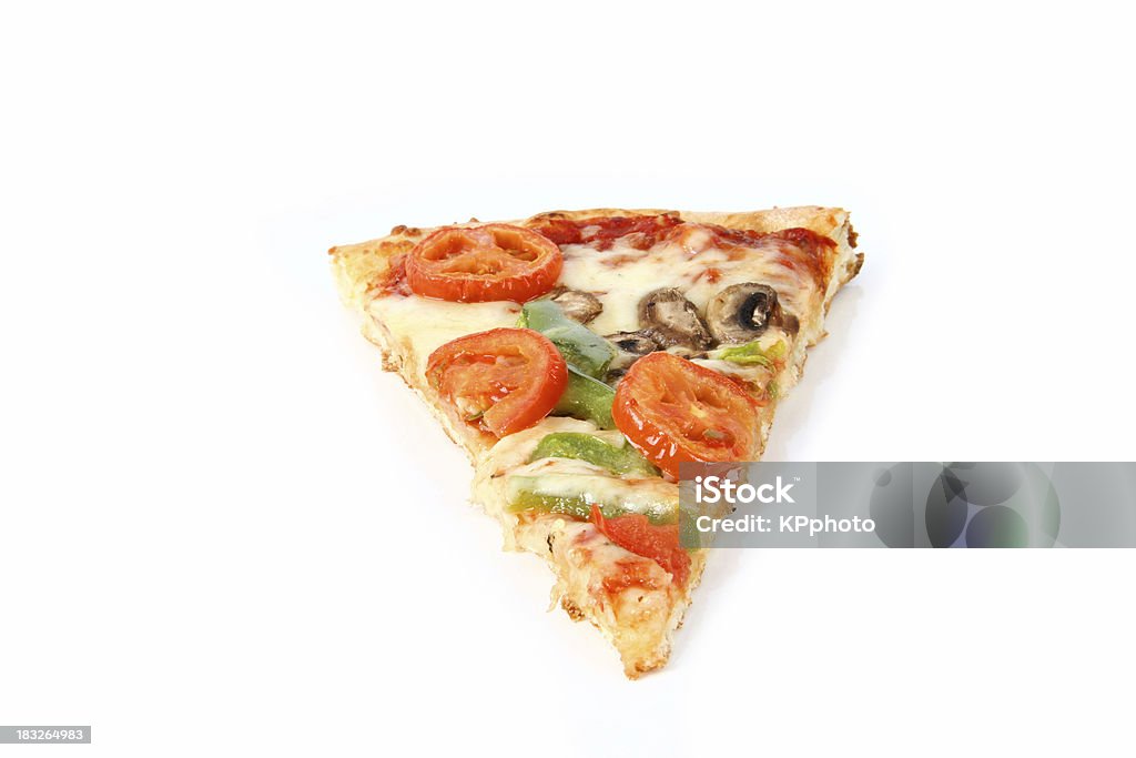 pizza vegetariana fetta#2 - Foto stock royalty-free di Fetta