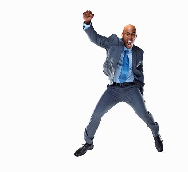 istock Business man screaming against white background - copyspace 183265097