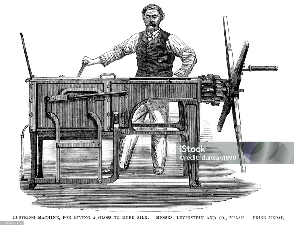 Lustring macchina - Illustrazione stock royalty-free di 1860-1869
