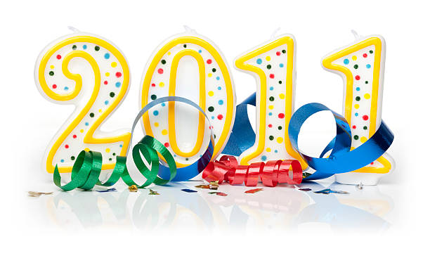 istock Number Candles Standing with Ribbons 2011 183265531