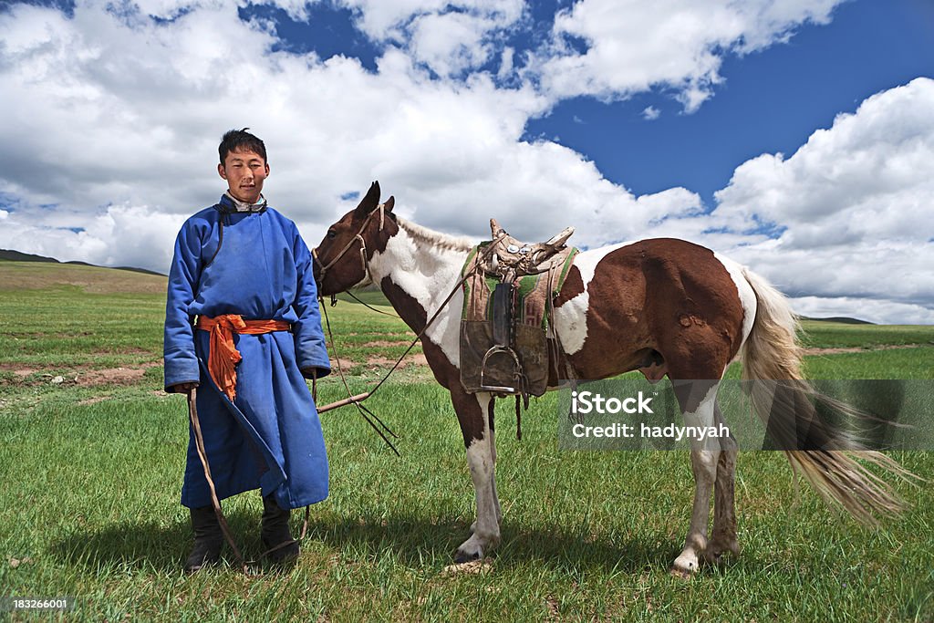 Mongol horseback rider - Royalty-free Adulto Foto de stock