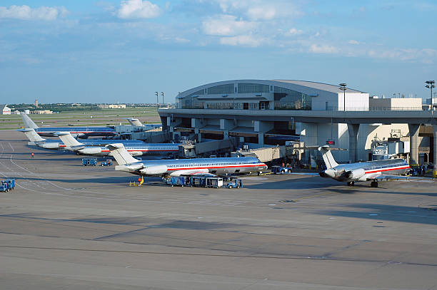 Planes at Terminal stock photo