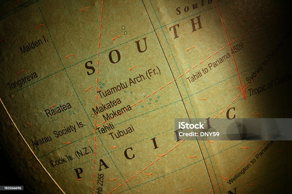 South Pacific Close-up of South Pacific on antiqued globeTo see more of my globe images click the link below: Antique Stock Photo