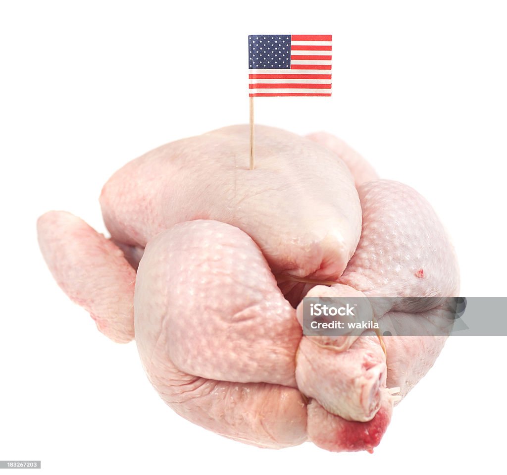 american frango-Hühnchen mit Flagge - Foto de stock de Dioxina royalty-free