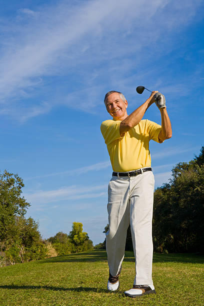 Golf swing motion.
