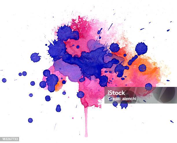 Bunte Splash Stockfoto und mehr Bilder von Aquarell - Aquarell, Struktureffekt, Abstrakt