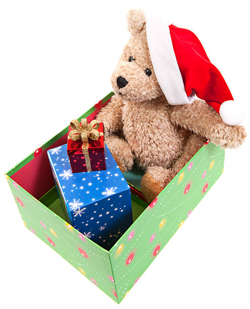 istock Christmas Teddy Bear with Gifts 183267887
