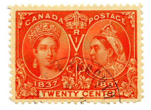 20 cent Canadian stamp to celerbrate Queen Victorias Golden Jubilee