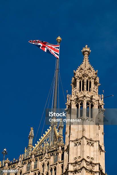 Bandera Union Jack El Parlamento Londres Foto de stock y más banco de imágenes de Aire libre - Aire libre, Anticuado, Arquitectura