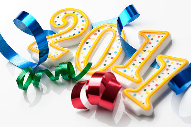 istock Number Candles and Ribbons Celebrate 2011 183268528
