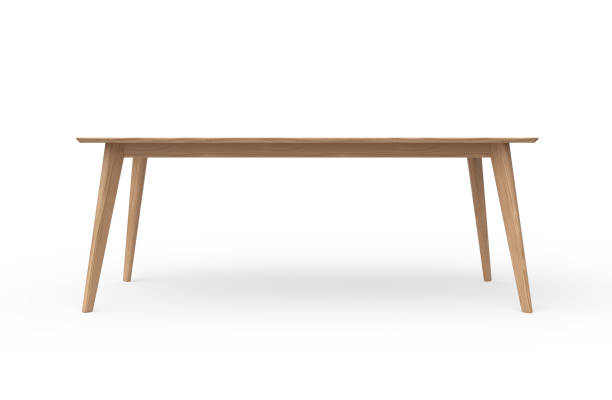 istock Wooden desk on white background 1832685525