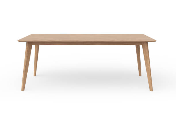 istock Wooden desk on white background 1832685553