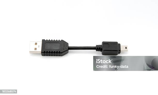 Breve Cavo Dati - Fotografie stock e altre immagini di Cavo USB - Cavo USB, Piccolo, Sfondo bianco