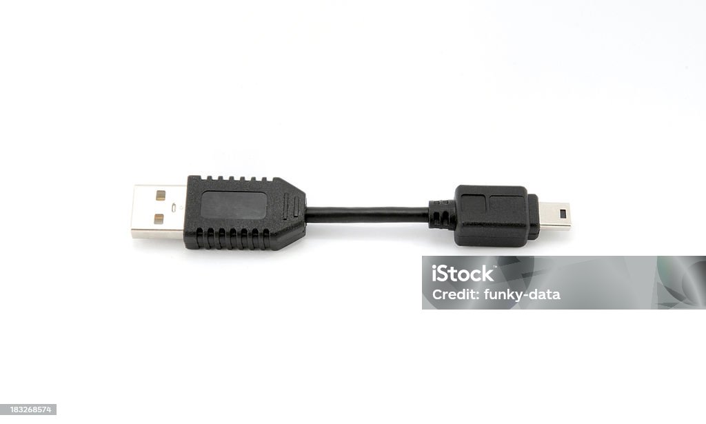 Curto de um cabo de dados - Foto de stock de Cabo USB royalty-free